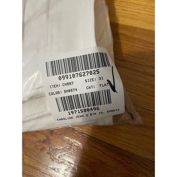 J.CREW Slim-wide Jean with Stacked Buttons Size 31 White NEW Modern Casual CH887 - Picture 13 of 14